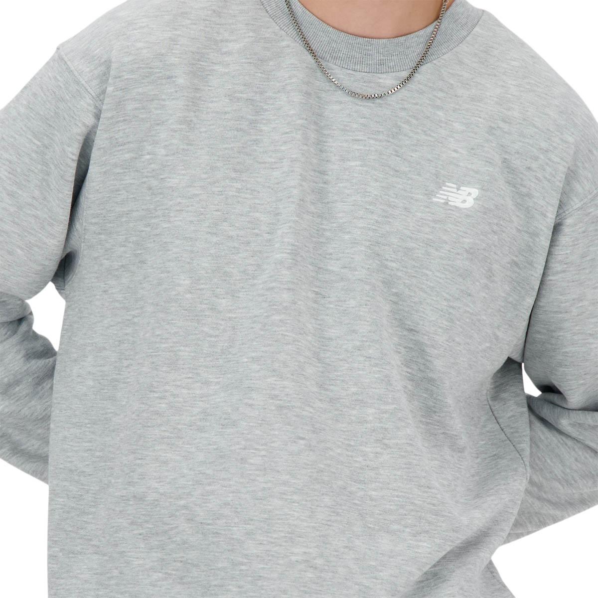 New Balance Small Logo French Terry Crew Sweatshirt Herre ATHLETIC GRE