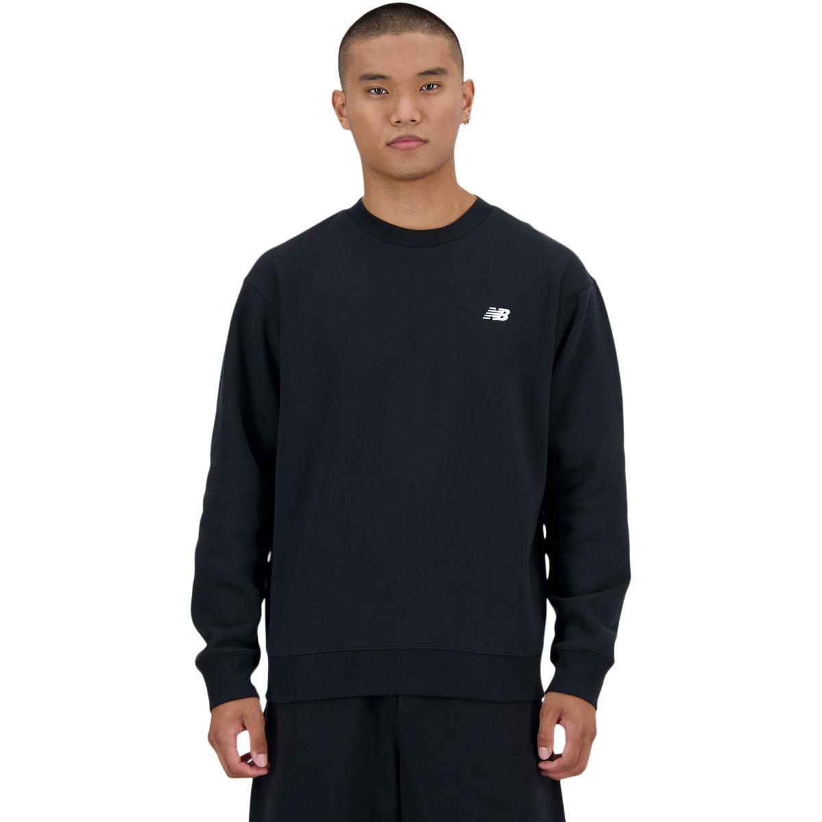 New Balance Small Logo Brushed Crew Sweatshirt Herre Black