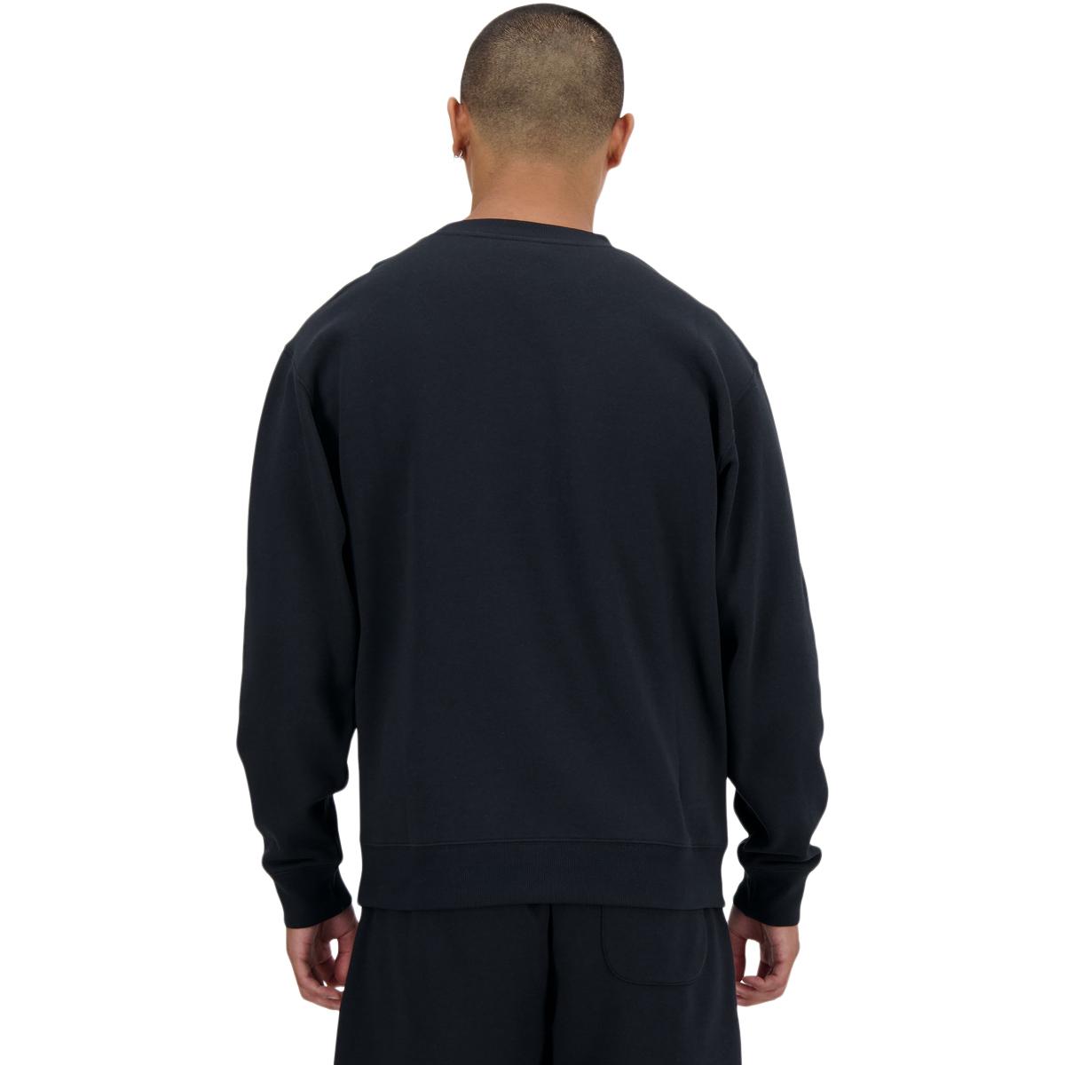 New Balance Small Logo Brushed Crew Sweatshirt Herre Black