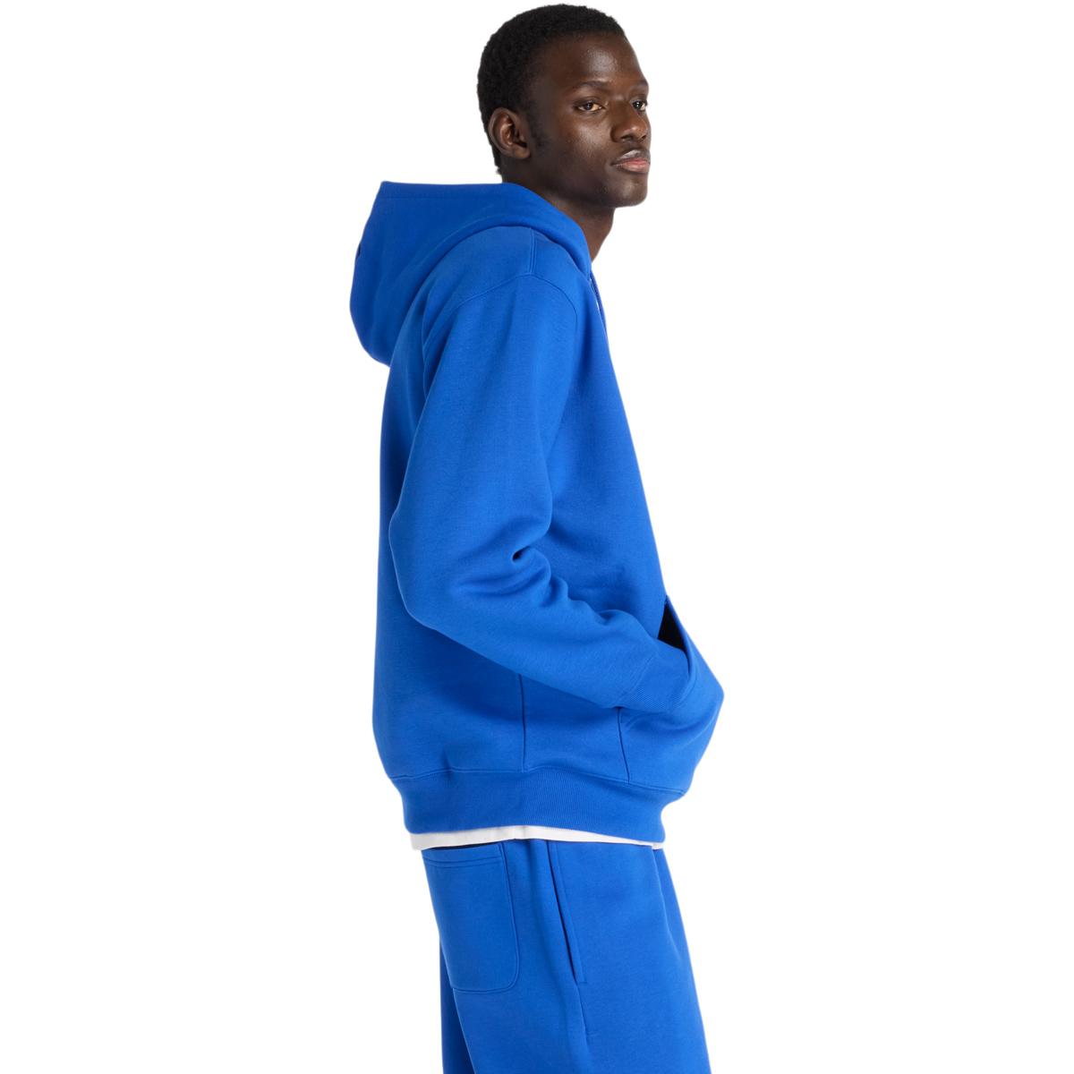 New Balance Small Logo Brushed Crew Hættetrøje Herre Blue