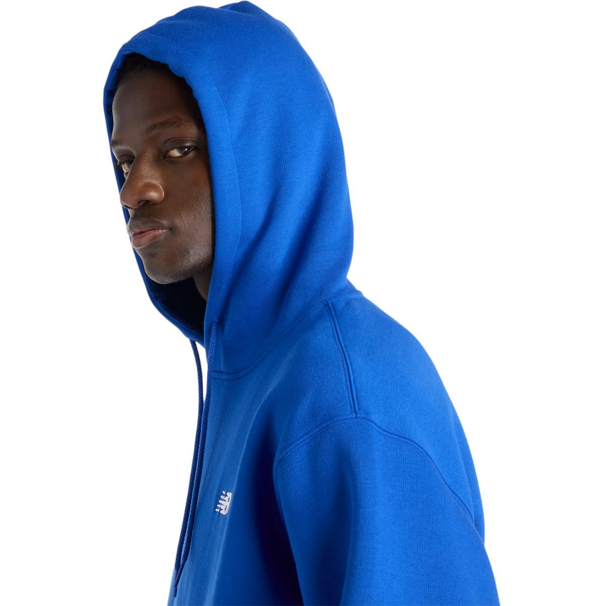 New Balance Small Logo Brushed Crew Hættetrøje Herre Blue