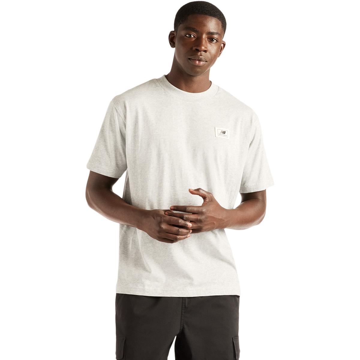 New Balance Woven Label T-shirt Herre ATHLETIC GREY/MULTI