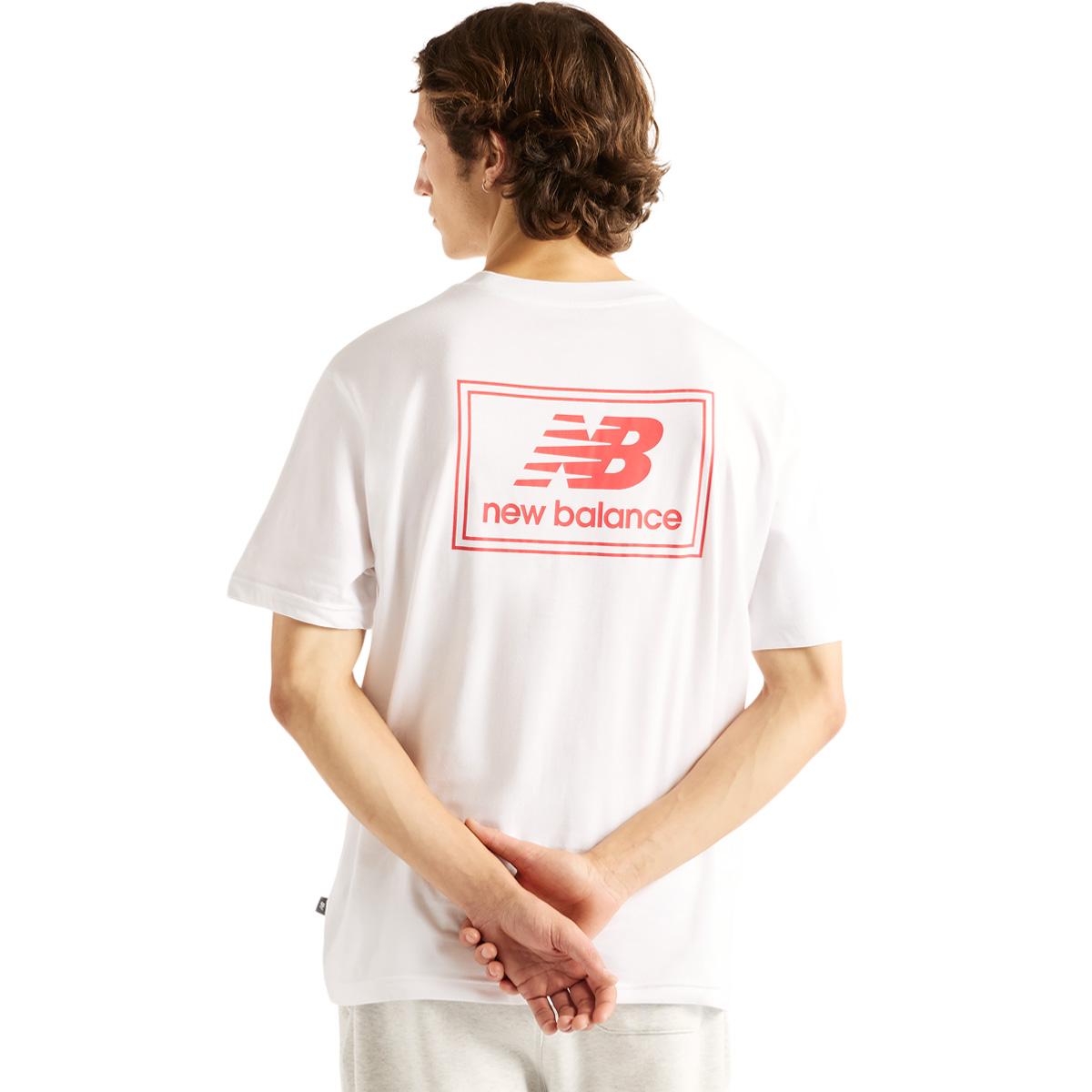 New Balance Woven Label T-skjorte Herre WHITE