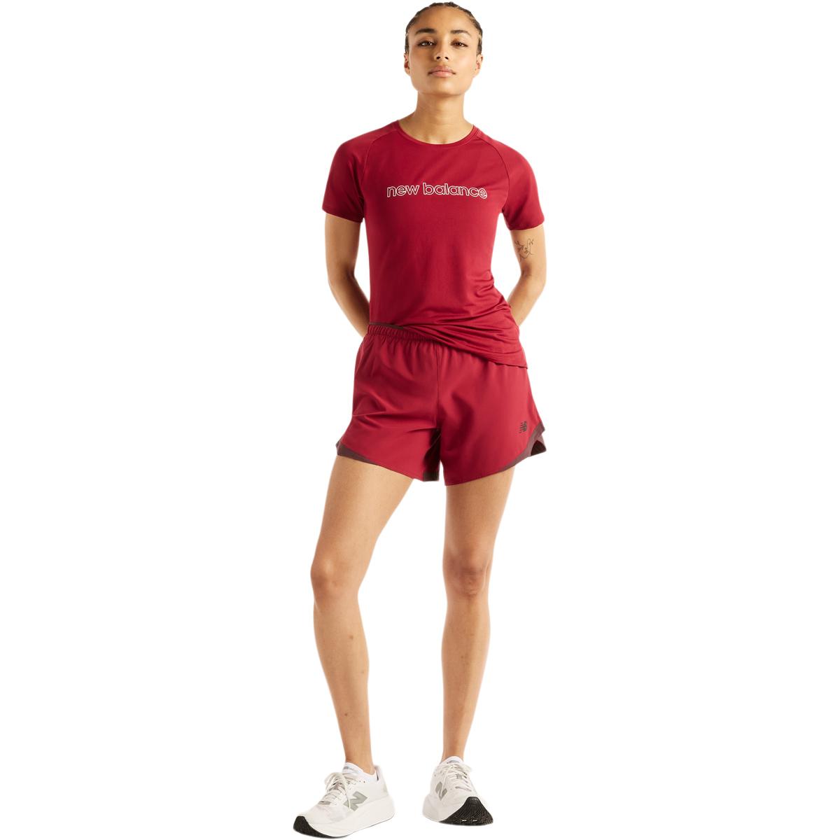 New Balance Athletics Run 5" Løbeshorts Dame PODIUM RED
