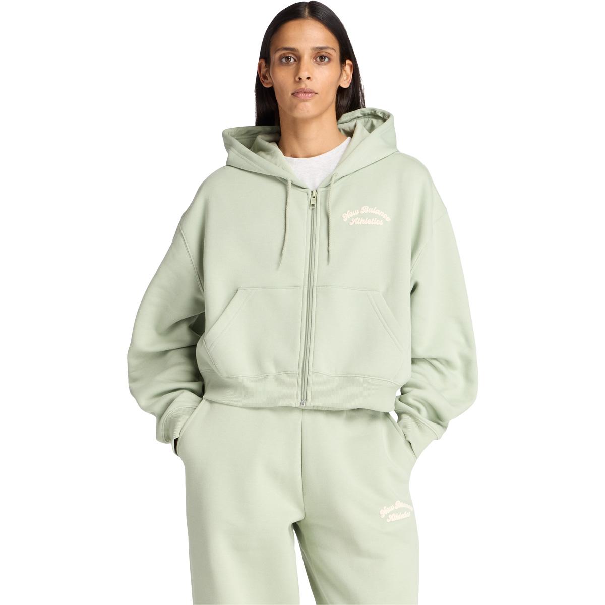 New Balance Linear Heritage Full Zip Hættetrøje Dame Green