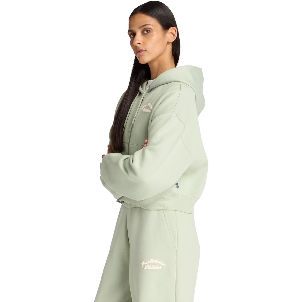 New Balance Linear Heritage Full Zip Hættetrøje Dame Green