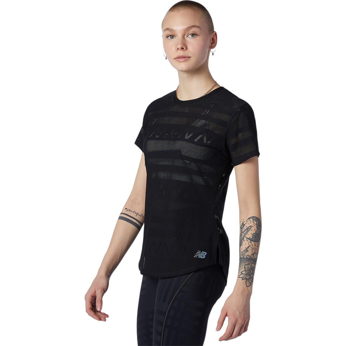 New Balance Q Speed Jacquard Løbe T-shirt Dame Black