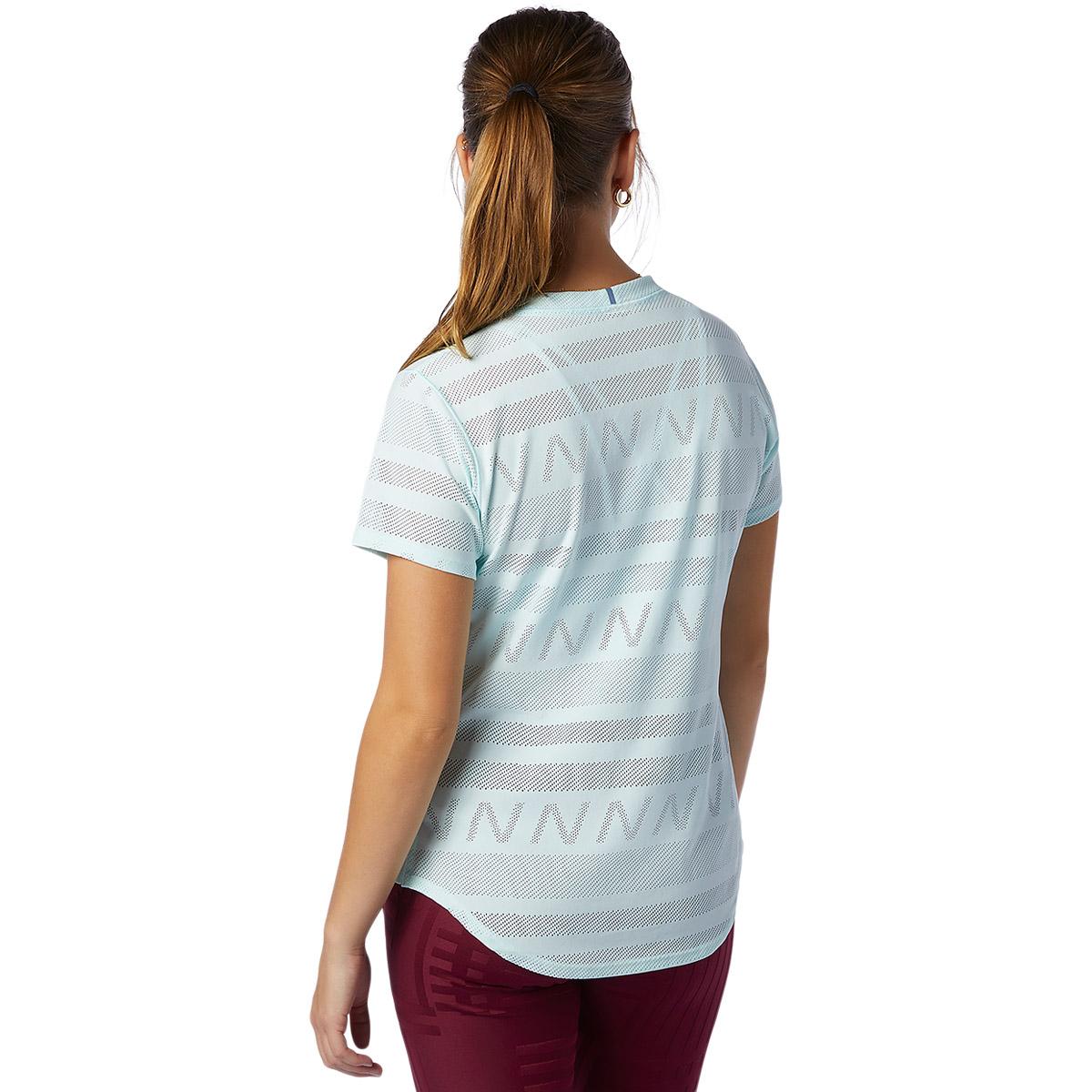 New Balance Q Speed Jacquard Løbe T-shirt Dame PALE BLUE CHILL