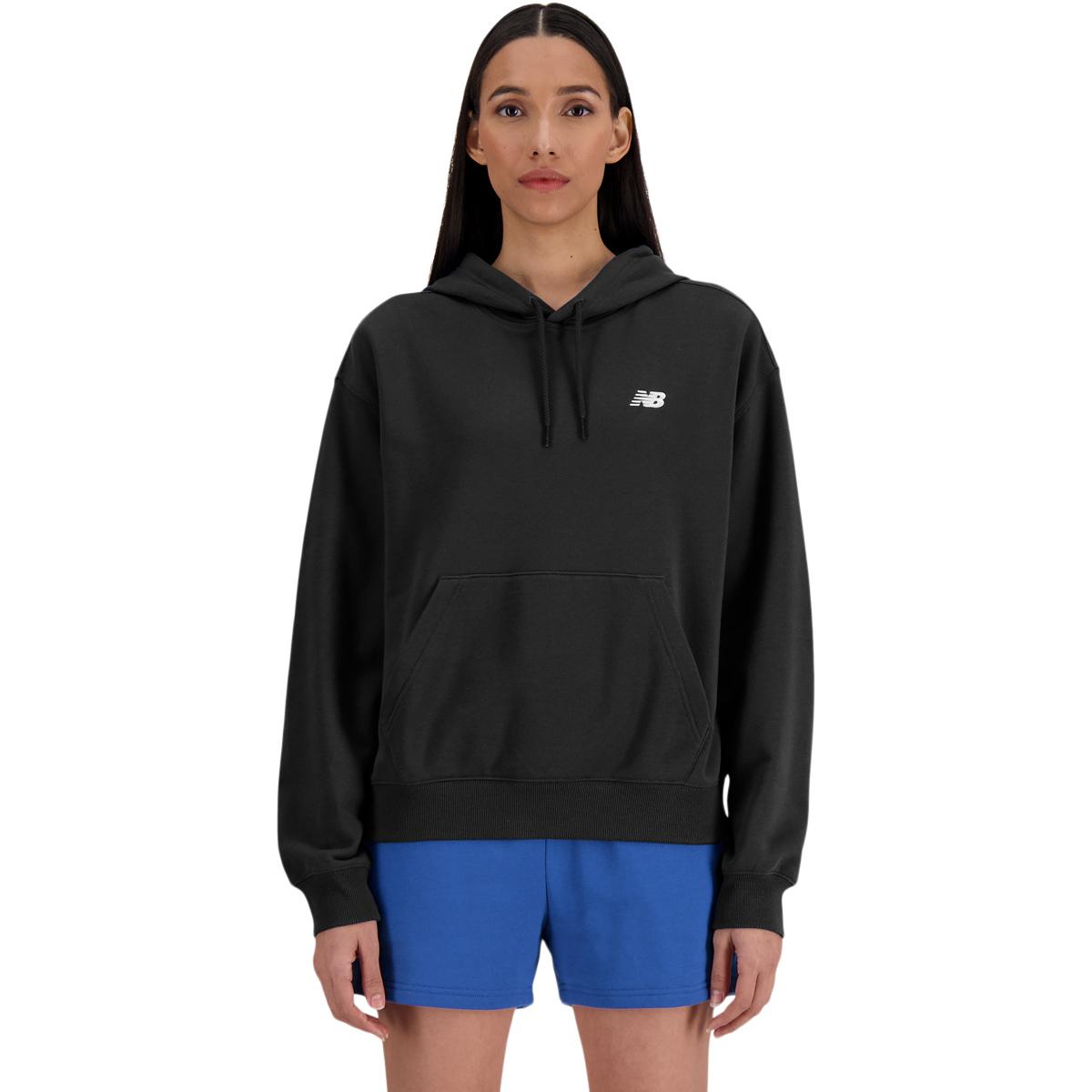 New Balance Small Logo French Terry Hættetrøje Dame Black