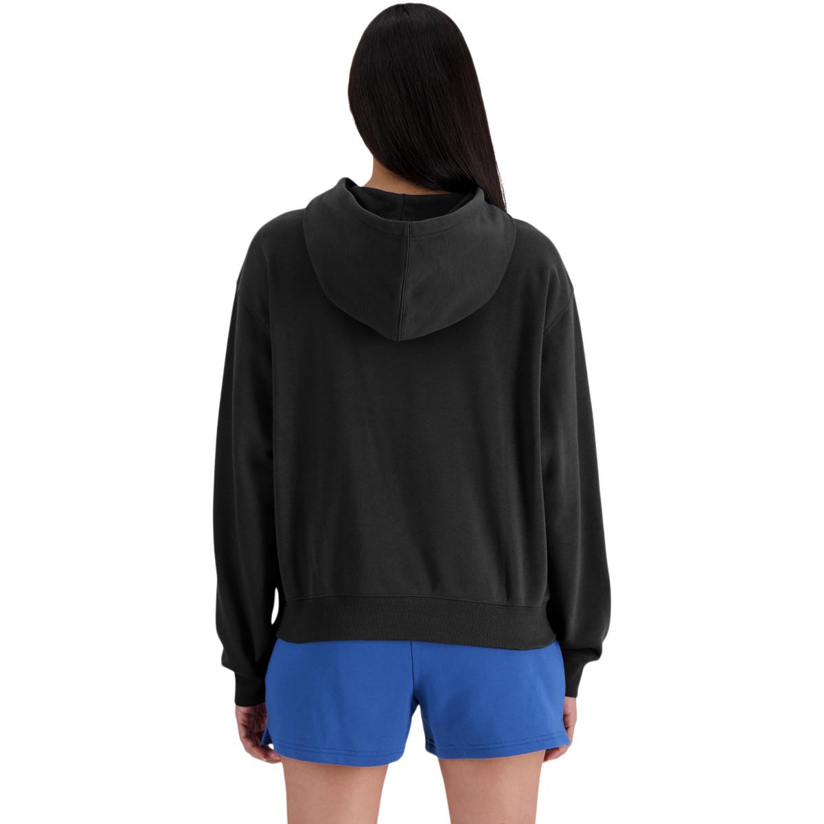 New Balance Small Logo French Terry Hættetrøje Dame Black