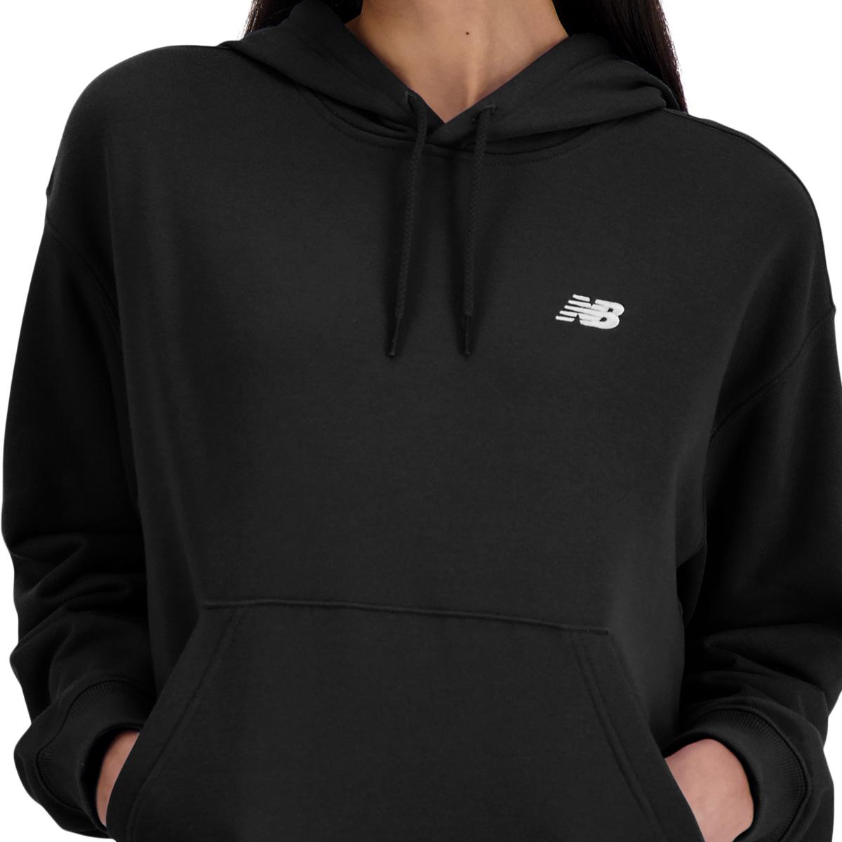 New Balance Small Logo French Terry Hættetrøje Dame Black