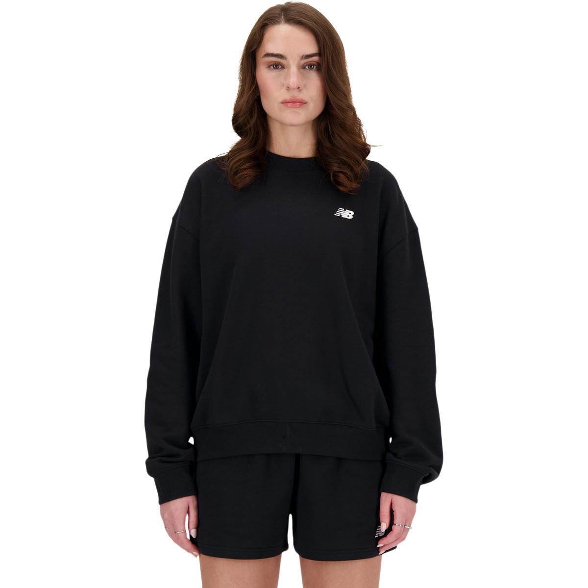 New Balance Small Logo French Terry Sweatshirt Dame Black