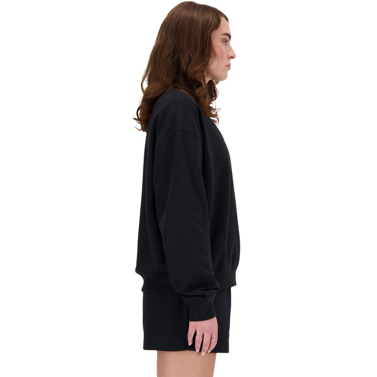 New Balance Small Logo French Terry Sweatshirt Dame Black