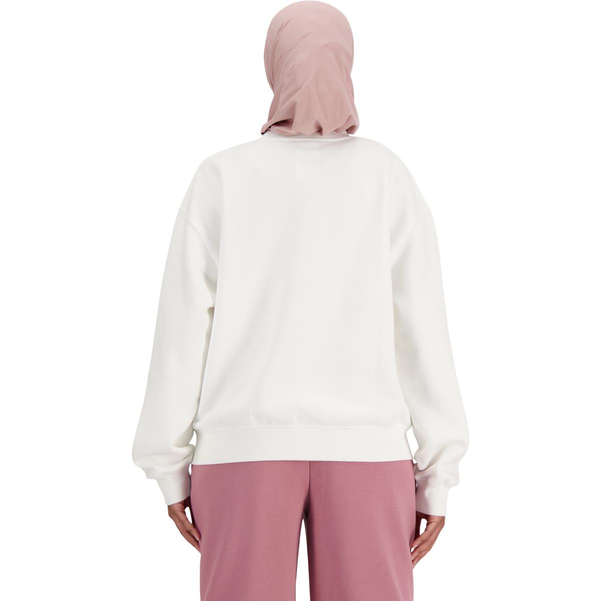 New Balance Iconic Collegiate Crew Sweatshirt Dame White