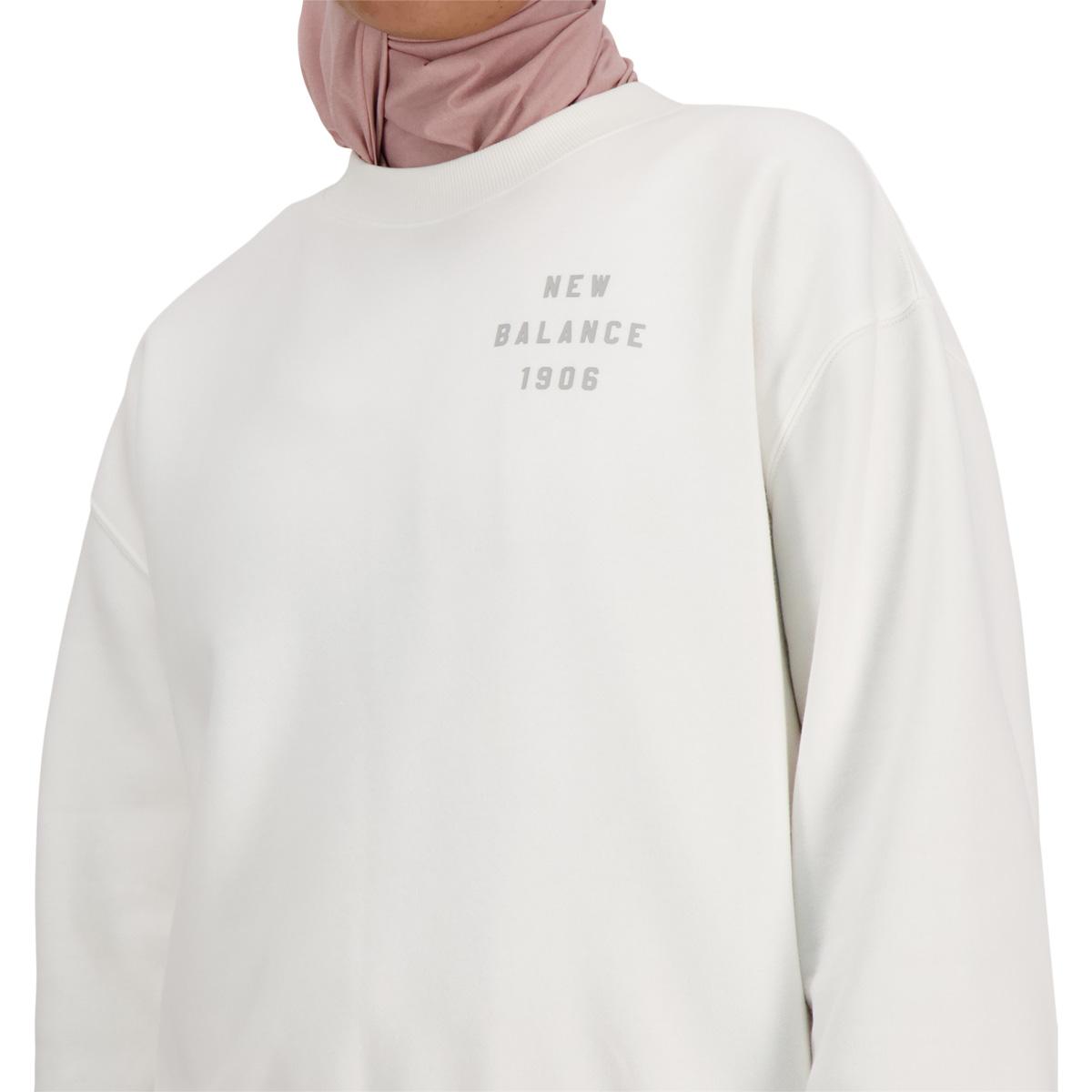 New Balance Iconic Collegiate Crew Sweatshirt Dame White