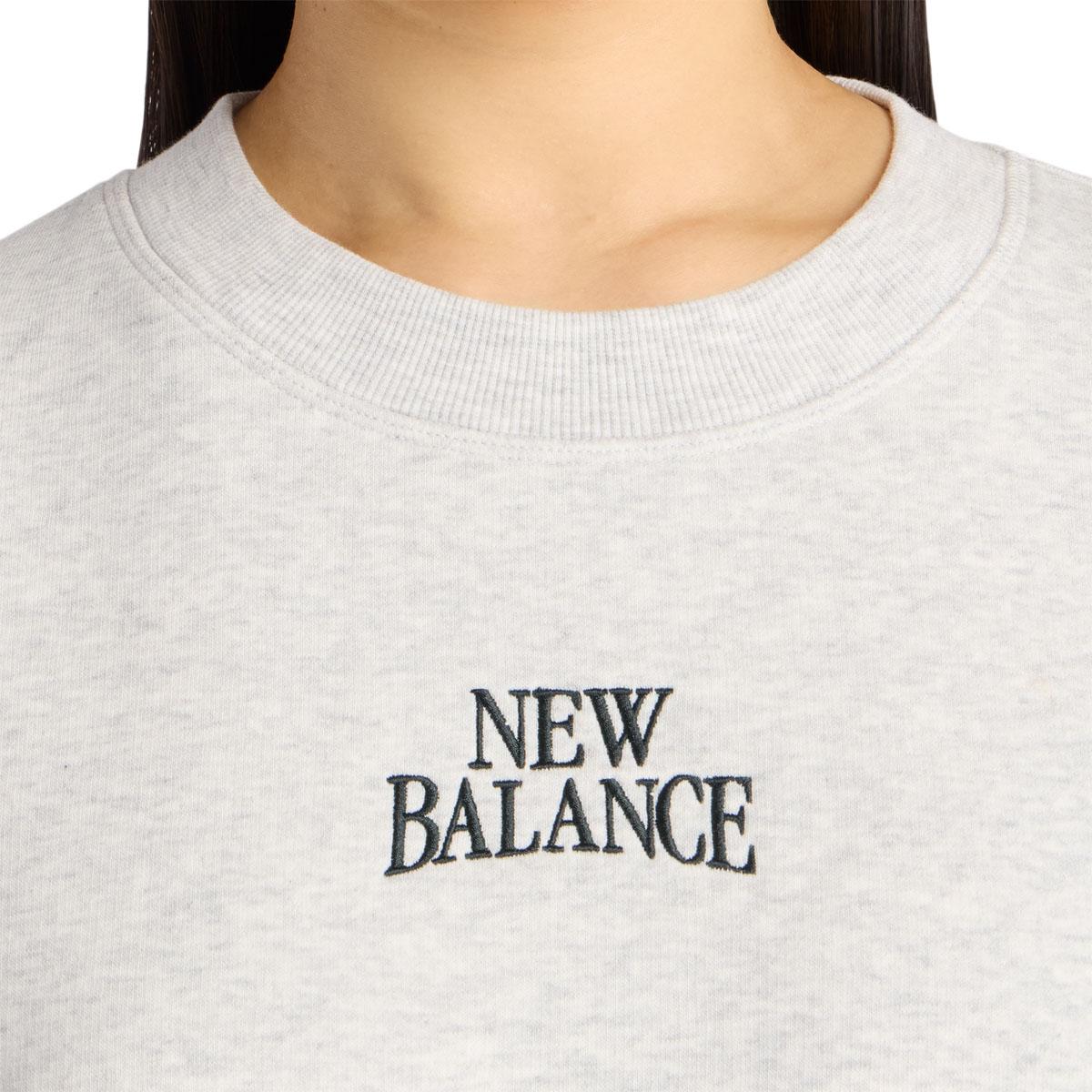 New Balance Linear Heritage Crew Sweatshirt Dame Grey