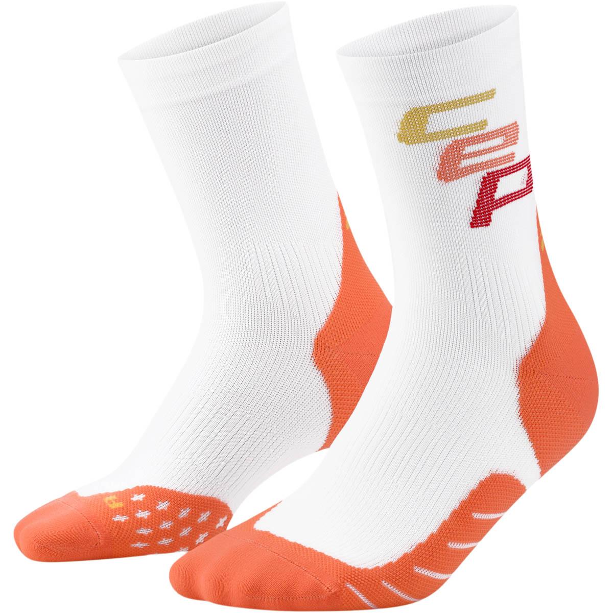 CEP Run Edt. Steps Løpesokker Dame white/coral