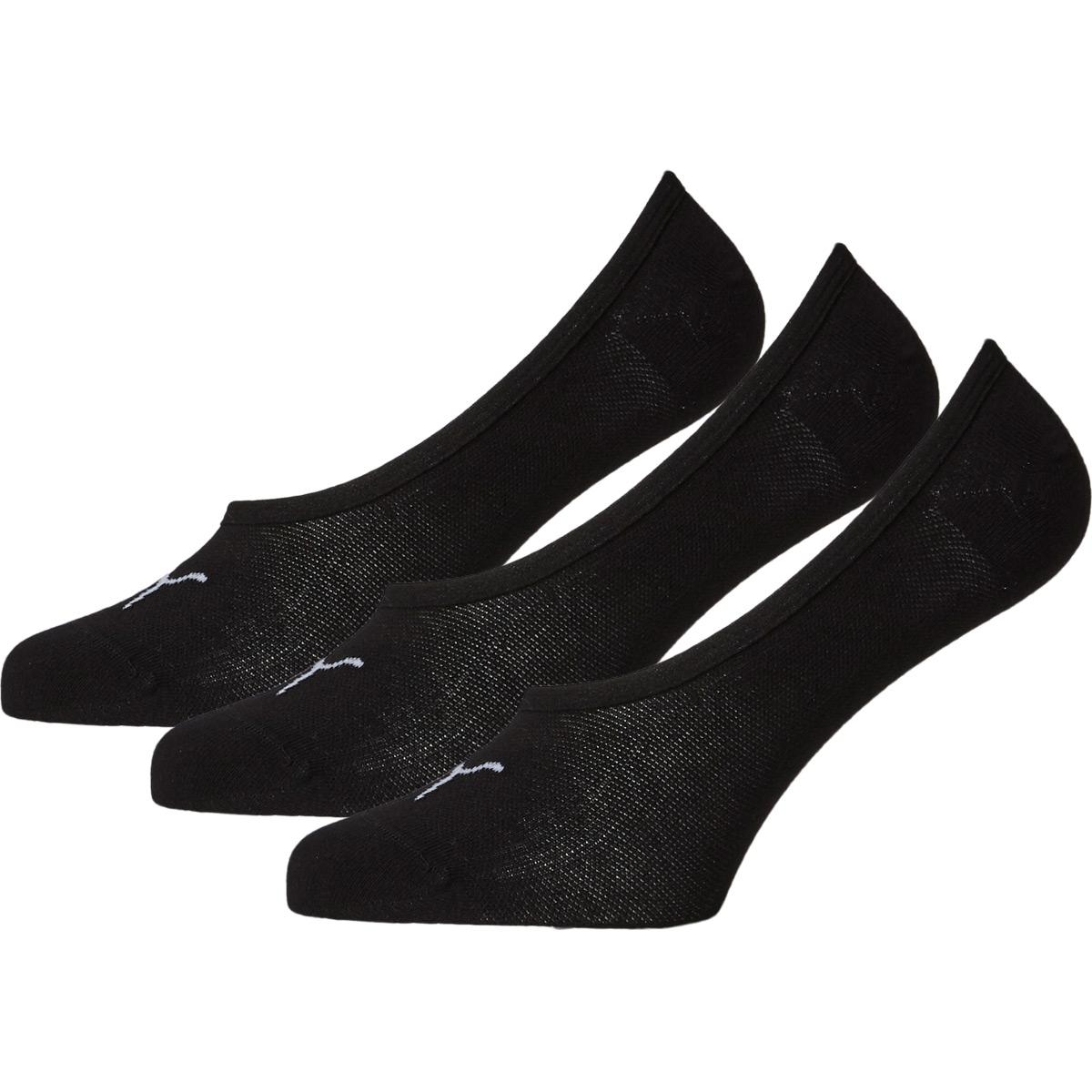 PUMA 3-Pack Footies Black