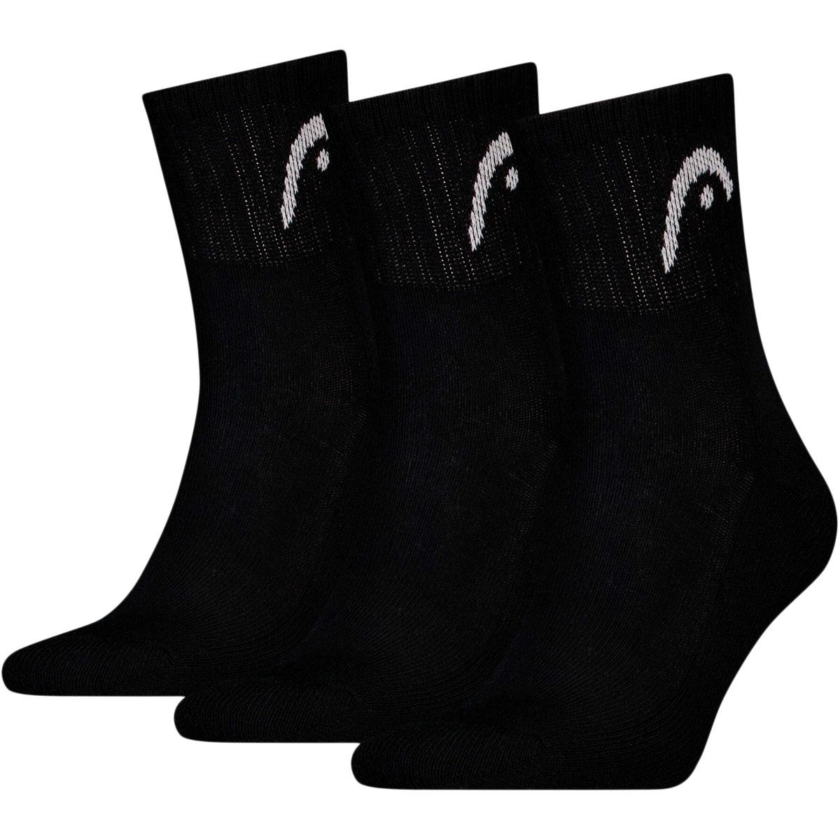 HEAD Tennis Club 3-Pack Strømper Black
