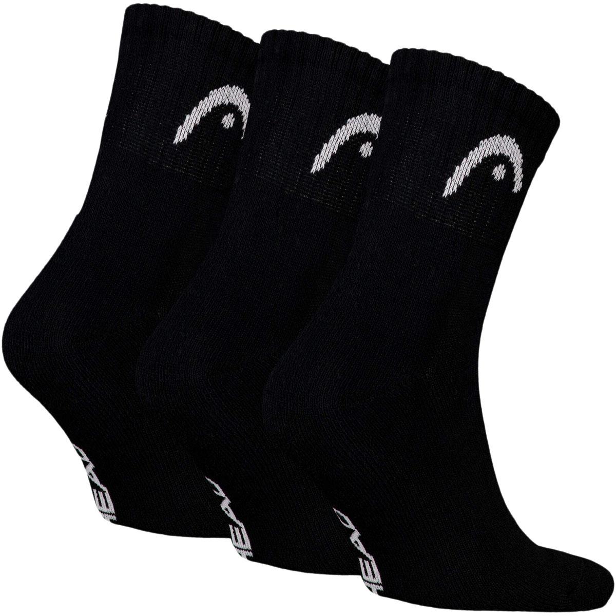 HEAD Tennis Club 3-Pack Strømper Black
