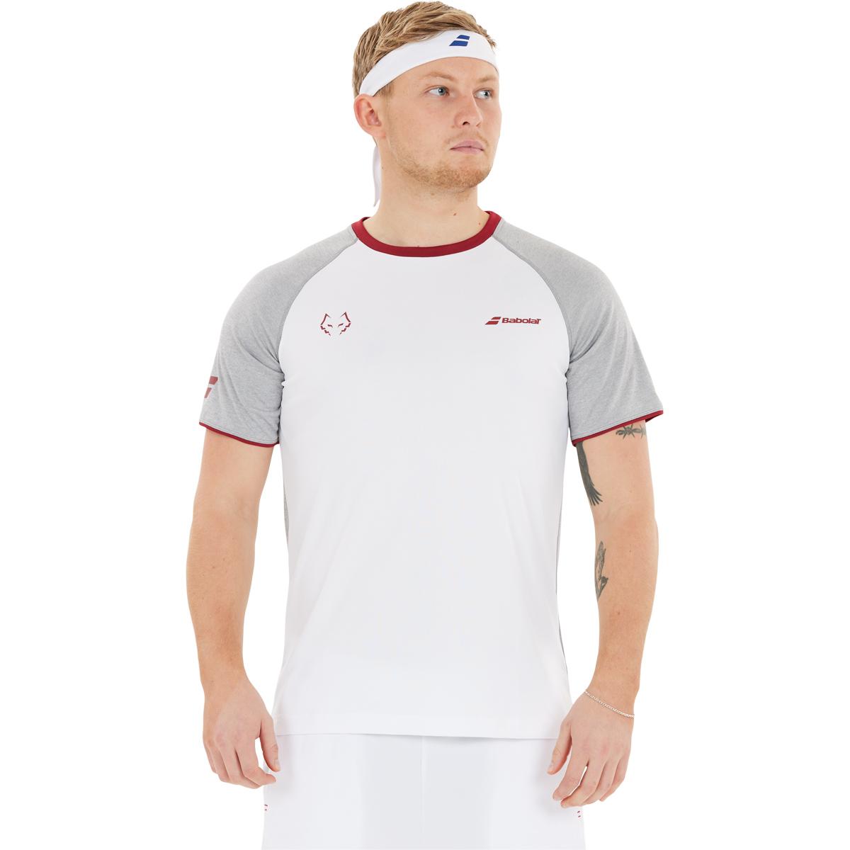 Babolat Lebrón Crew Neck Padel T-shirt Herre White/White