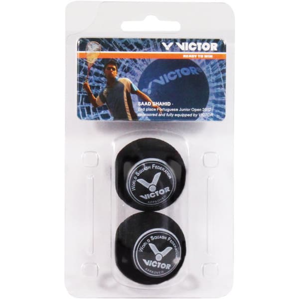 Victor Red 2-Pack Squashbolde Black