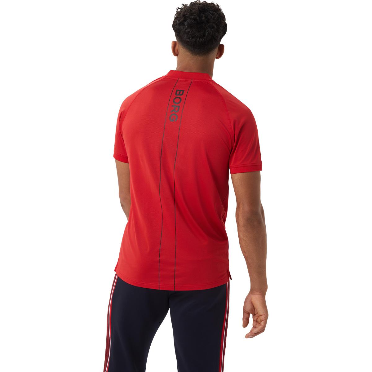 Björn Borg Ace Performance Zip Tennis Polo T-skjorte Herre SAMBA