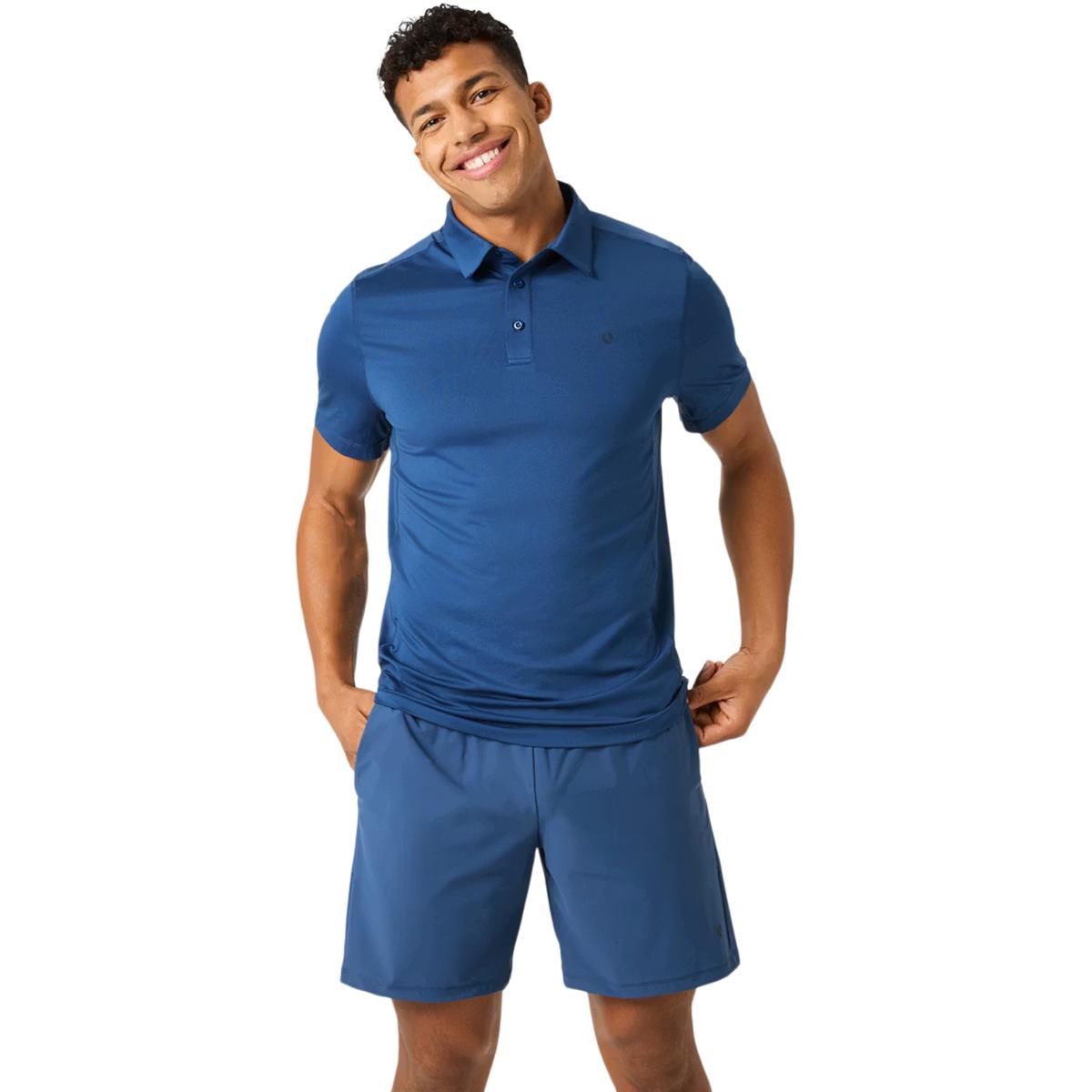 Björn Borg Ace Mesh Panel Tennis Polo T-skjorte Herre Blue