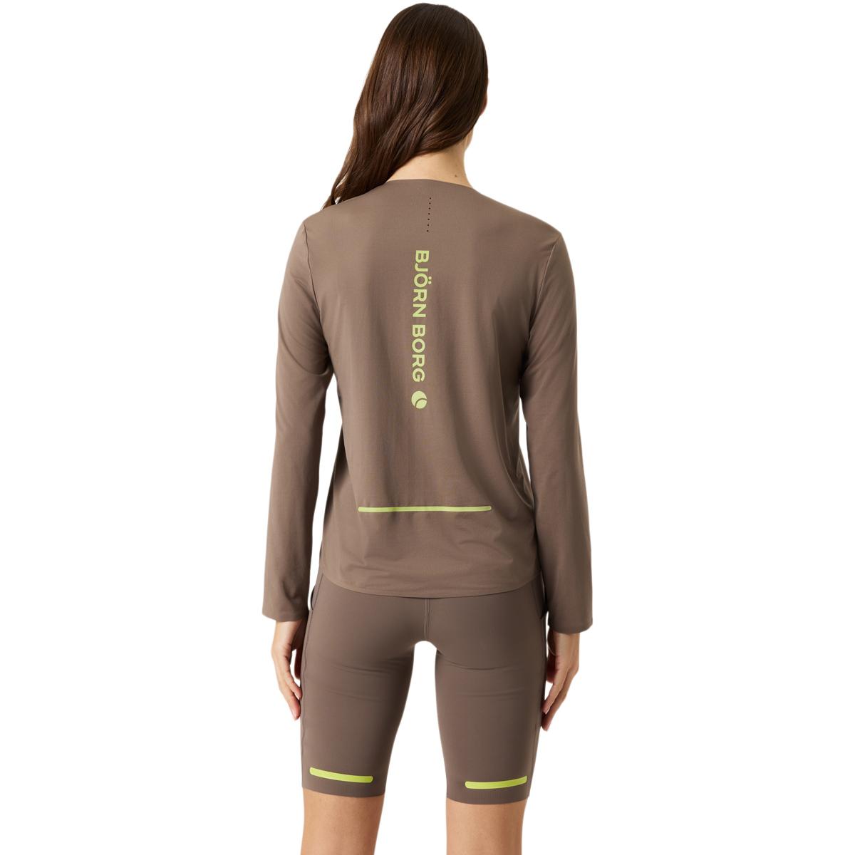 Björn Borg Running Feather Langermet Løpe T-skjorte Dame Light Brown