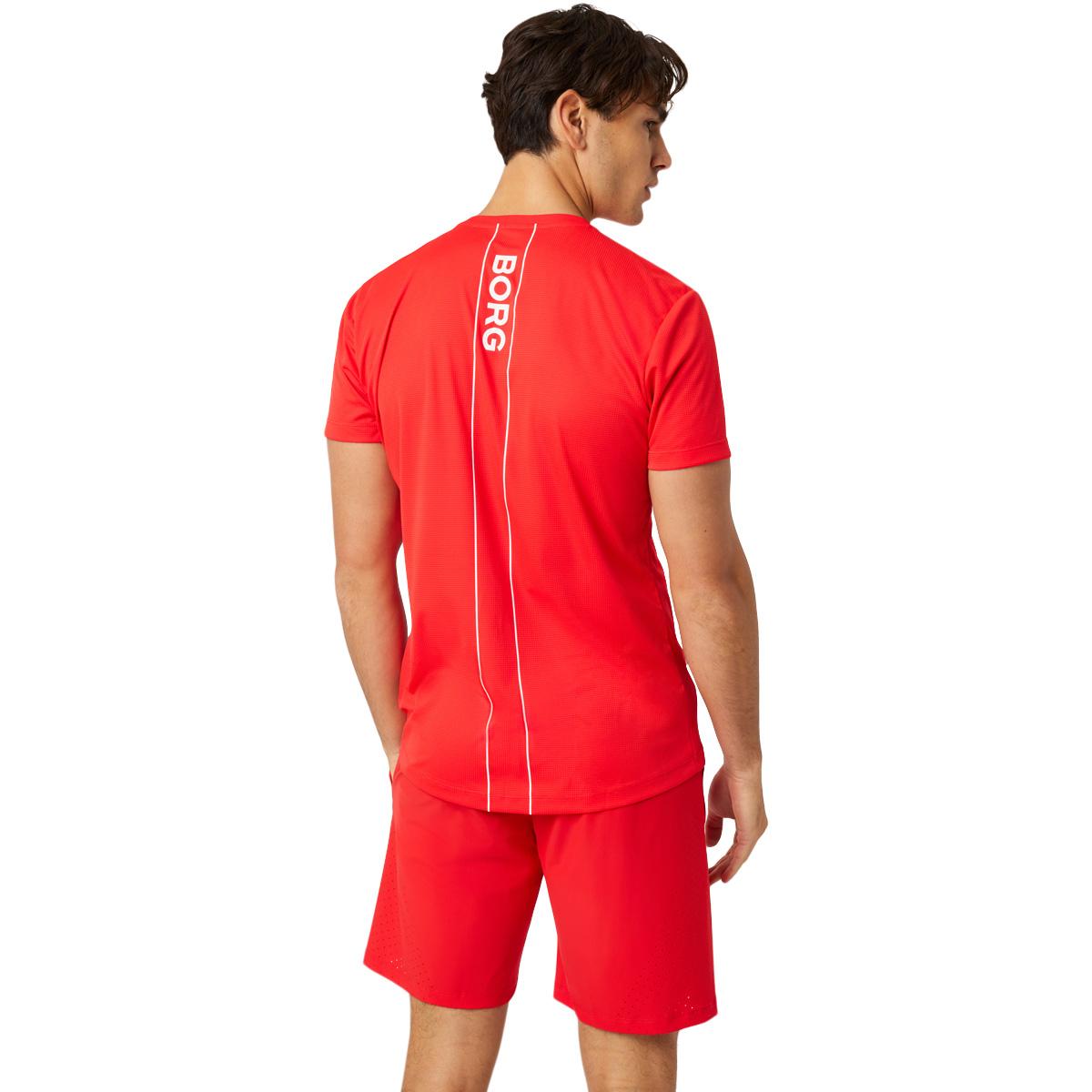 Björn Borg Ace Light Tennis T-skjorte Herre FLAME SCARLET