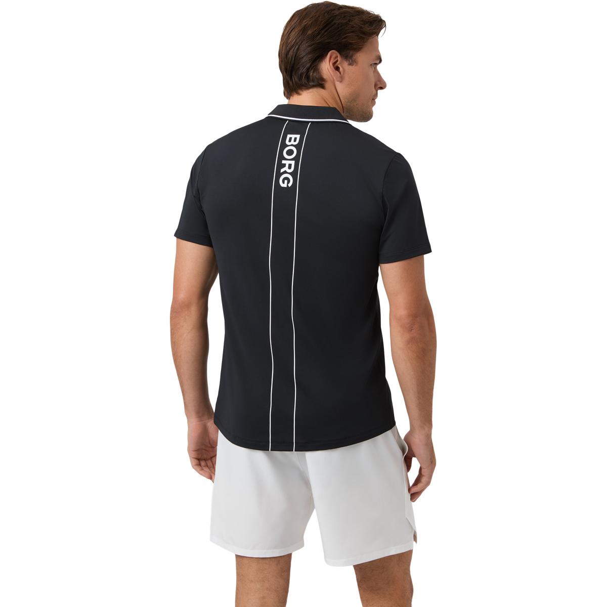 Björn Borg Ace Tennis Polo T-skjorte Herre Black Beauty
