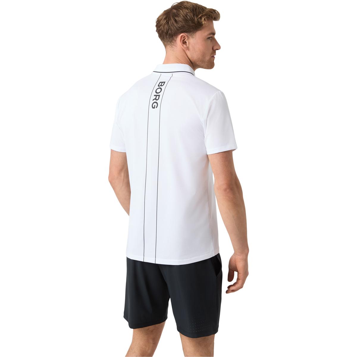 Björn Borg Ace Tennis Polo T-skjorte Herre BRILLIANT WHITE