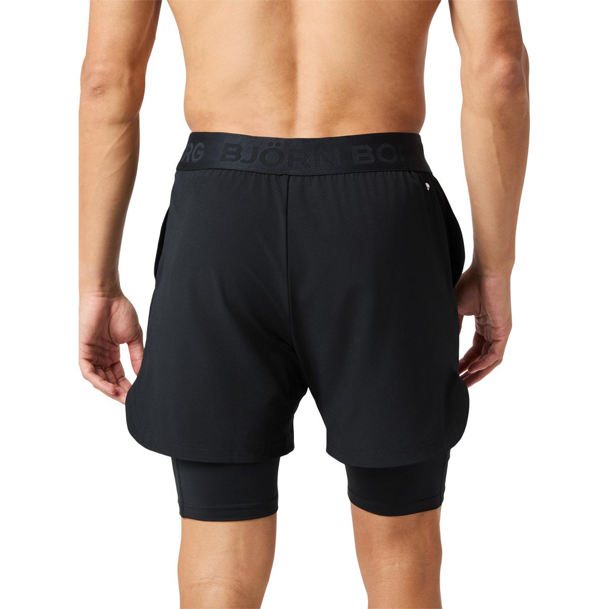 Björn Borg Borg 2in1 Treningsshorts Herre Black Beauty