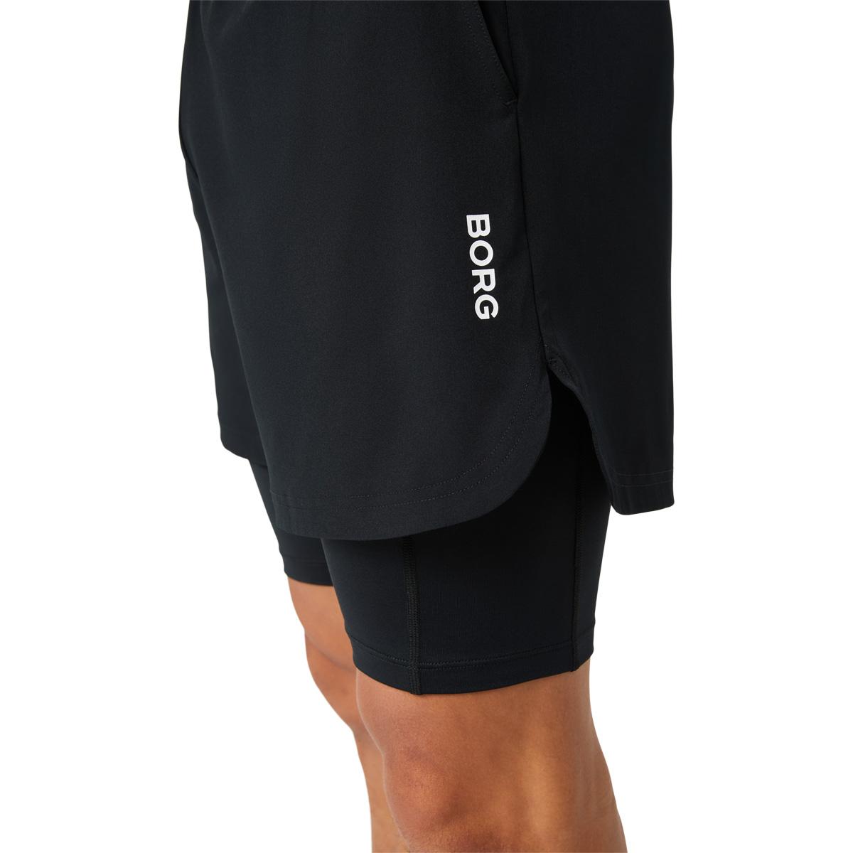 Björn Borg Borg 2in1 Treningsshorts Herre Black Beauty