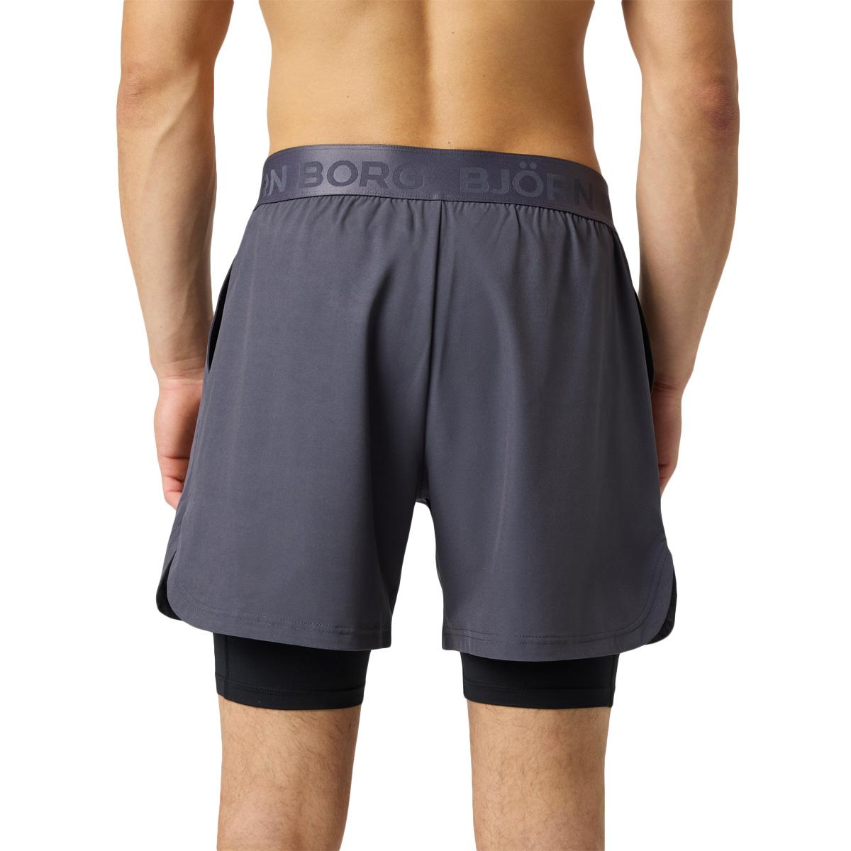 Björn Borg Borg 2in1 Treningsshorts Herre ASPHALT