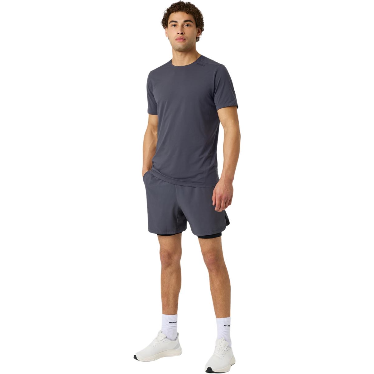 Björn Borg Borg 2in1 Treningsshorts Herre ASPHALT