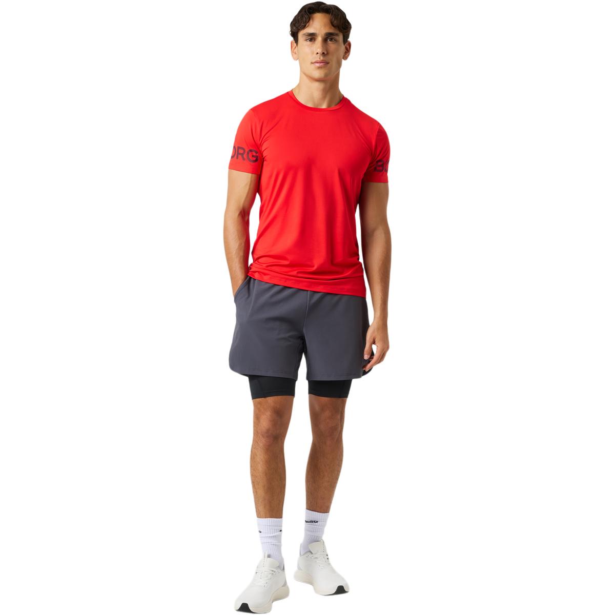 Björn Borg Borg Trenings T-skjorte Herre FLAME SCARLET
