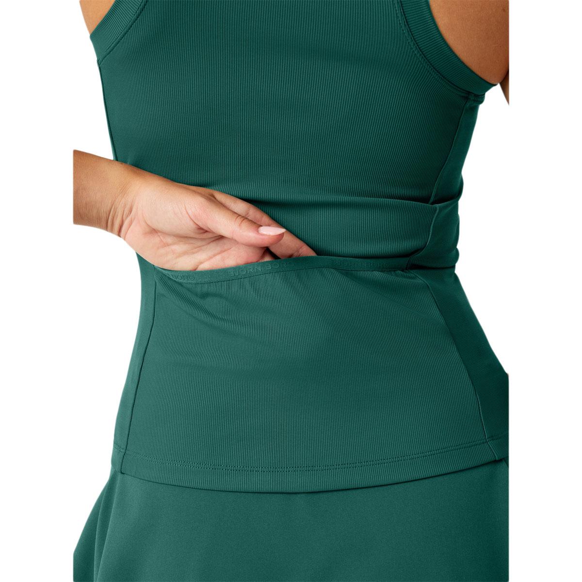 Björn Borg Ace Pocket Ribbed Tennistopp Dame MALLARD GREEN