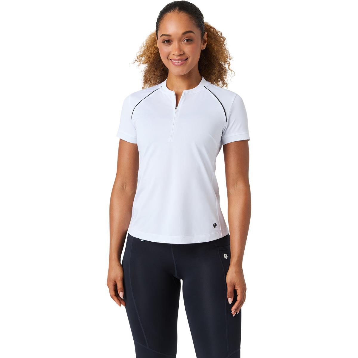 Björn Borg Ace Zip Tennis Polo T-skjorte Dame BRILLIANT WHITE