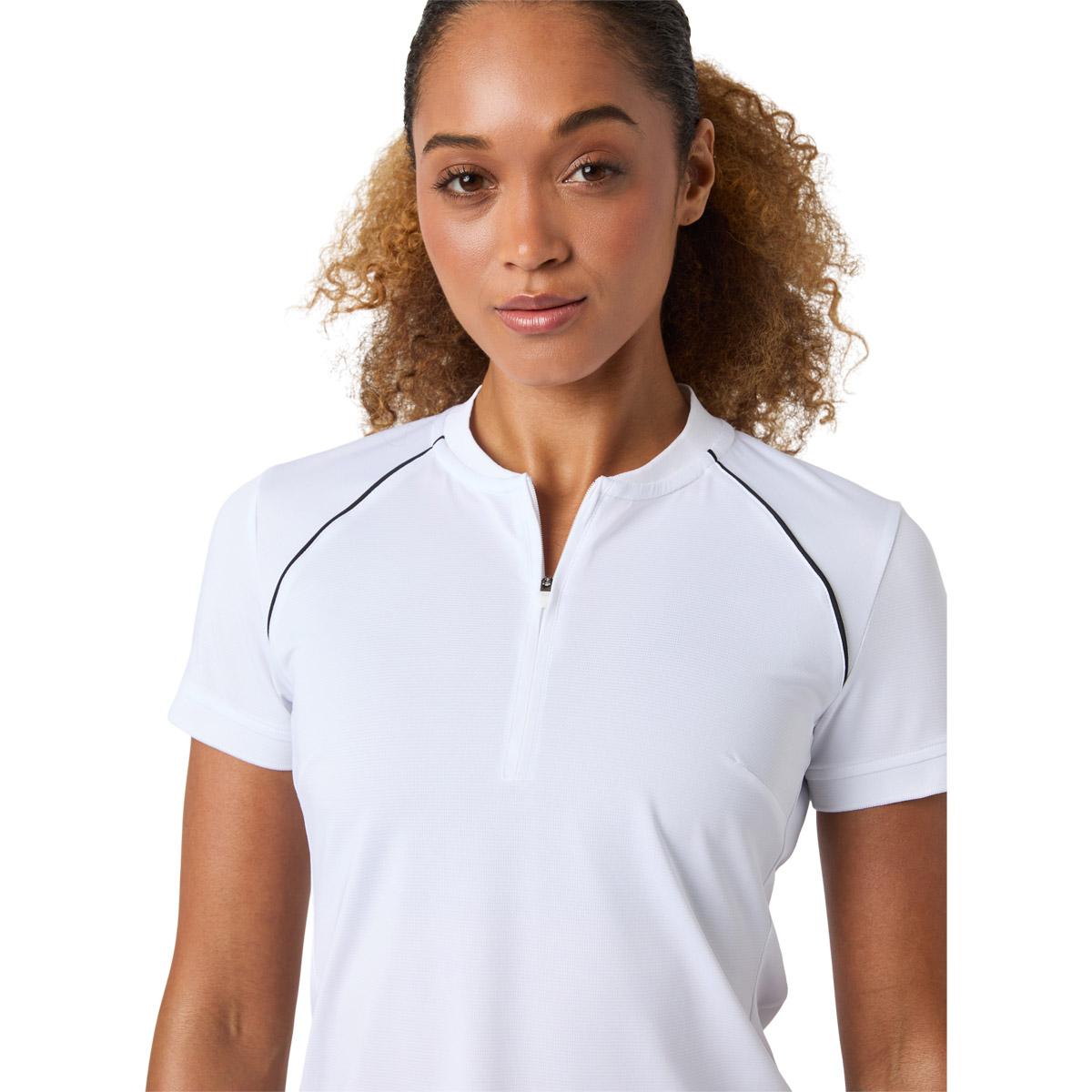 Björn Borg Ace Zip Tennis Polo T-skjorte Dame BRILLIANT WHITE