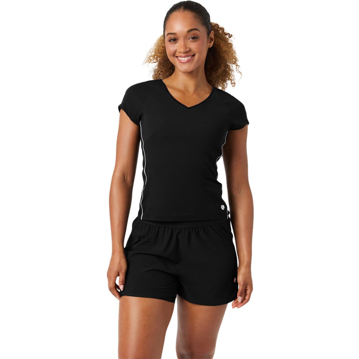 Björn Borg Ace V-neck Tennistopp Dame Black