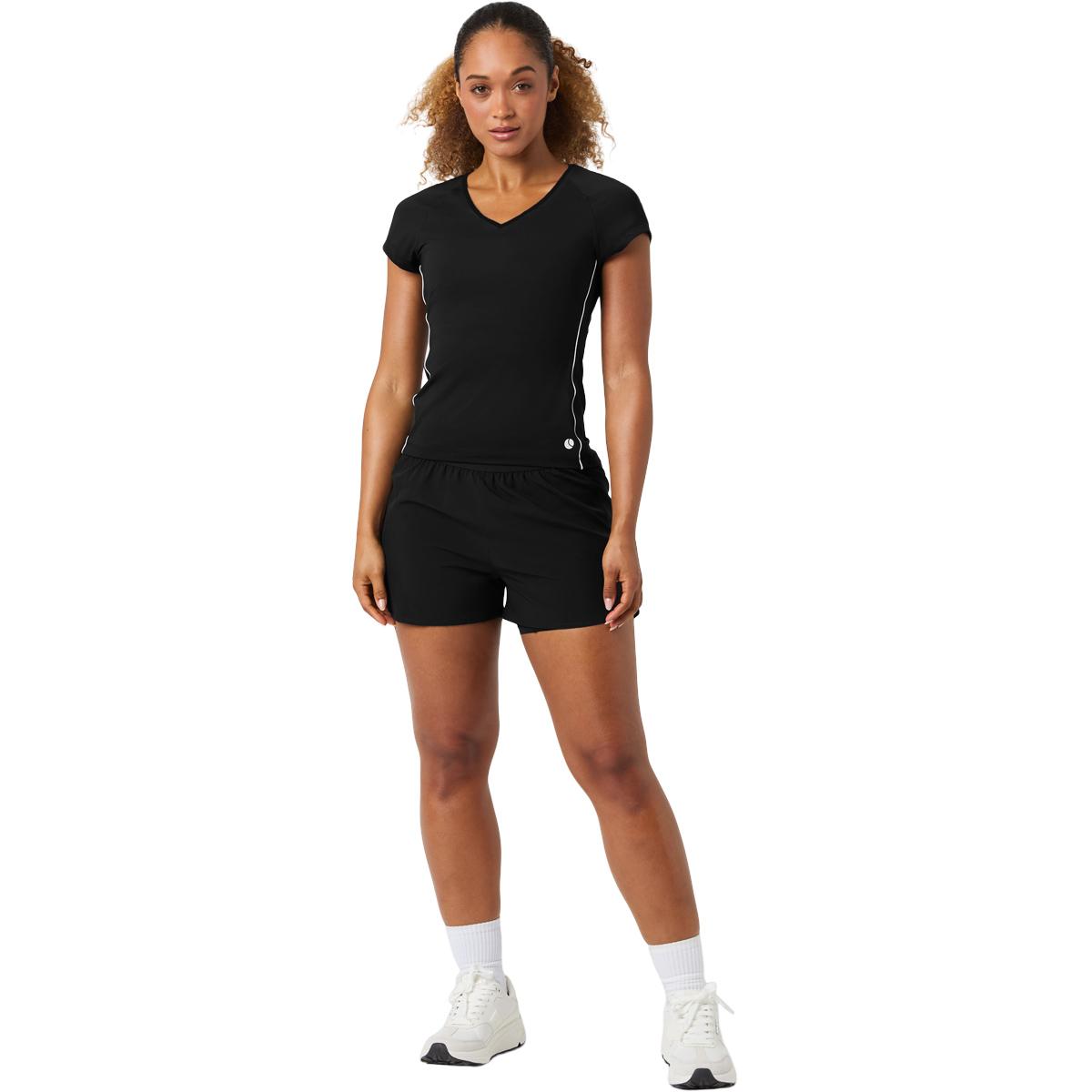 Björn Borg Ace V-neck Tennistopp Dame Black