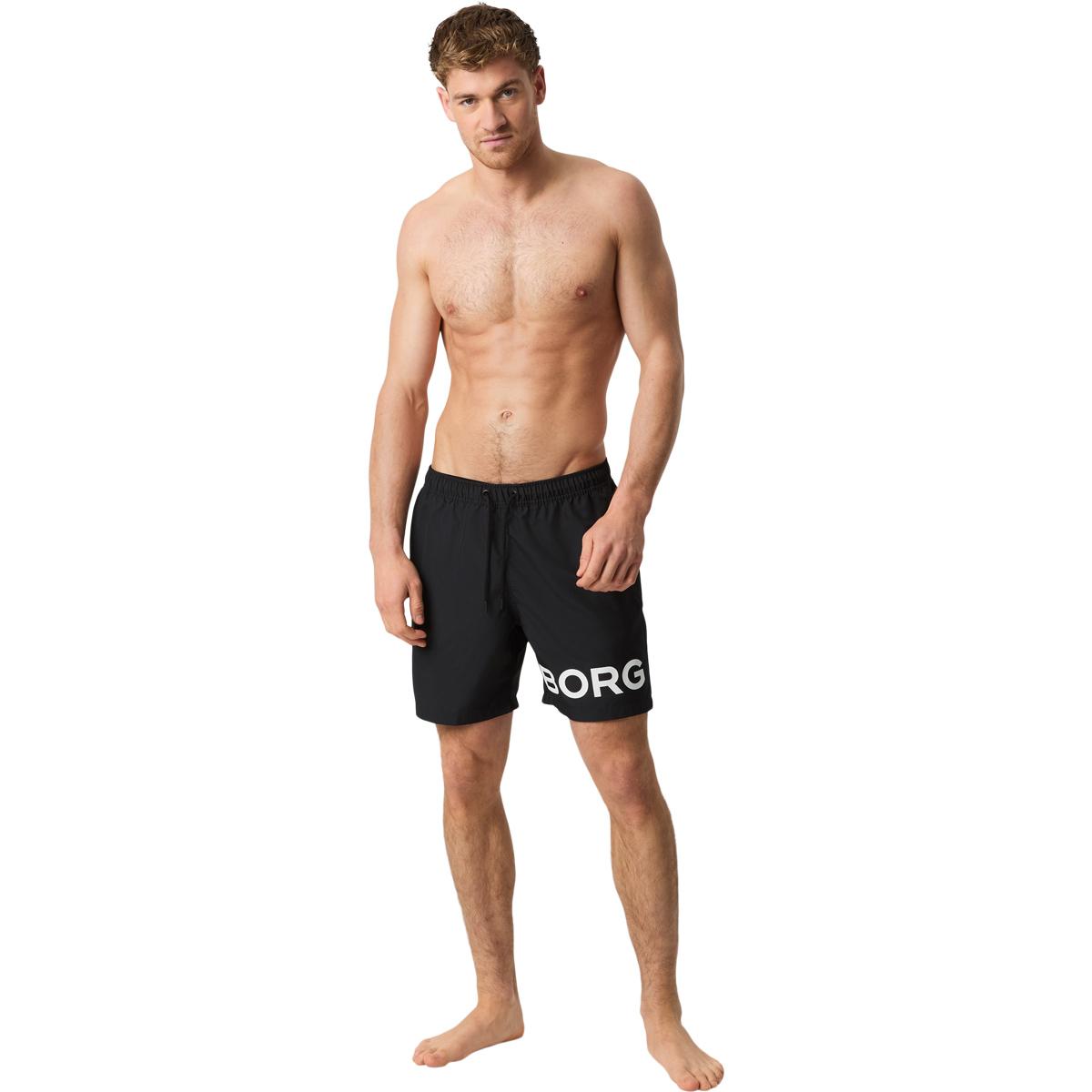 Björn Borg Borg Badeshorts Herre BLACK BEAUTY