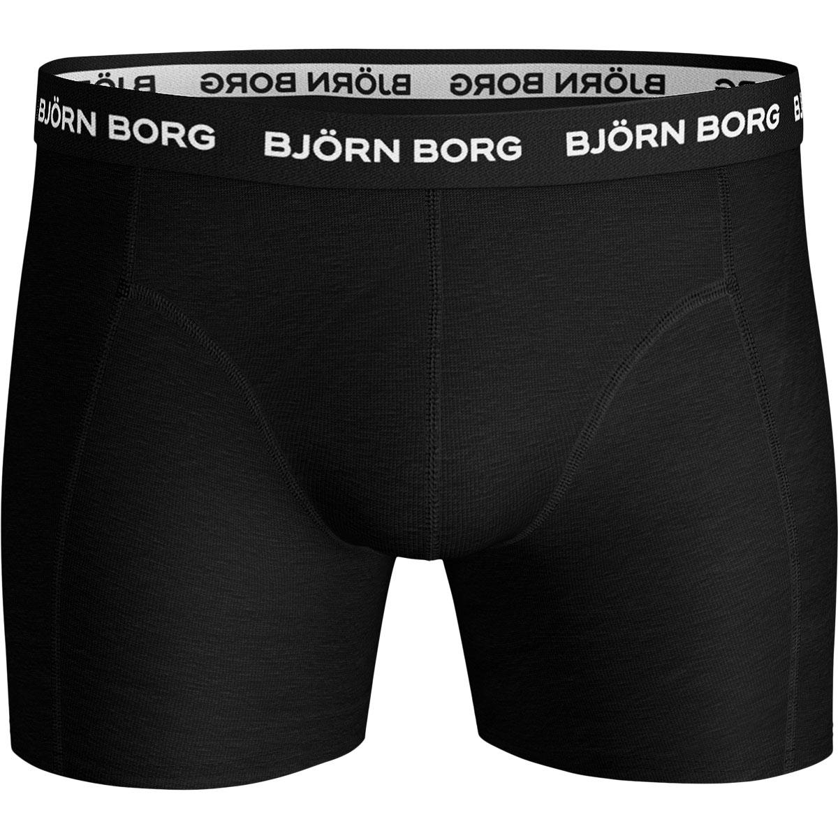 Björn Borg 3-Pack Cotton Stretch Boxershorts Herre Black
