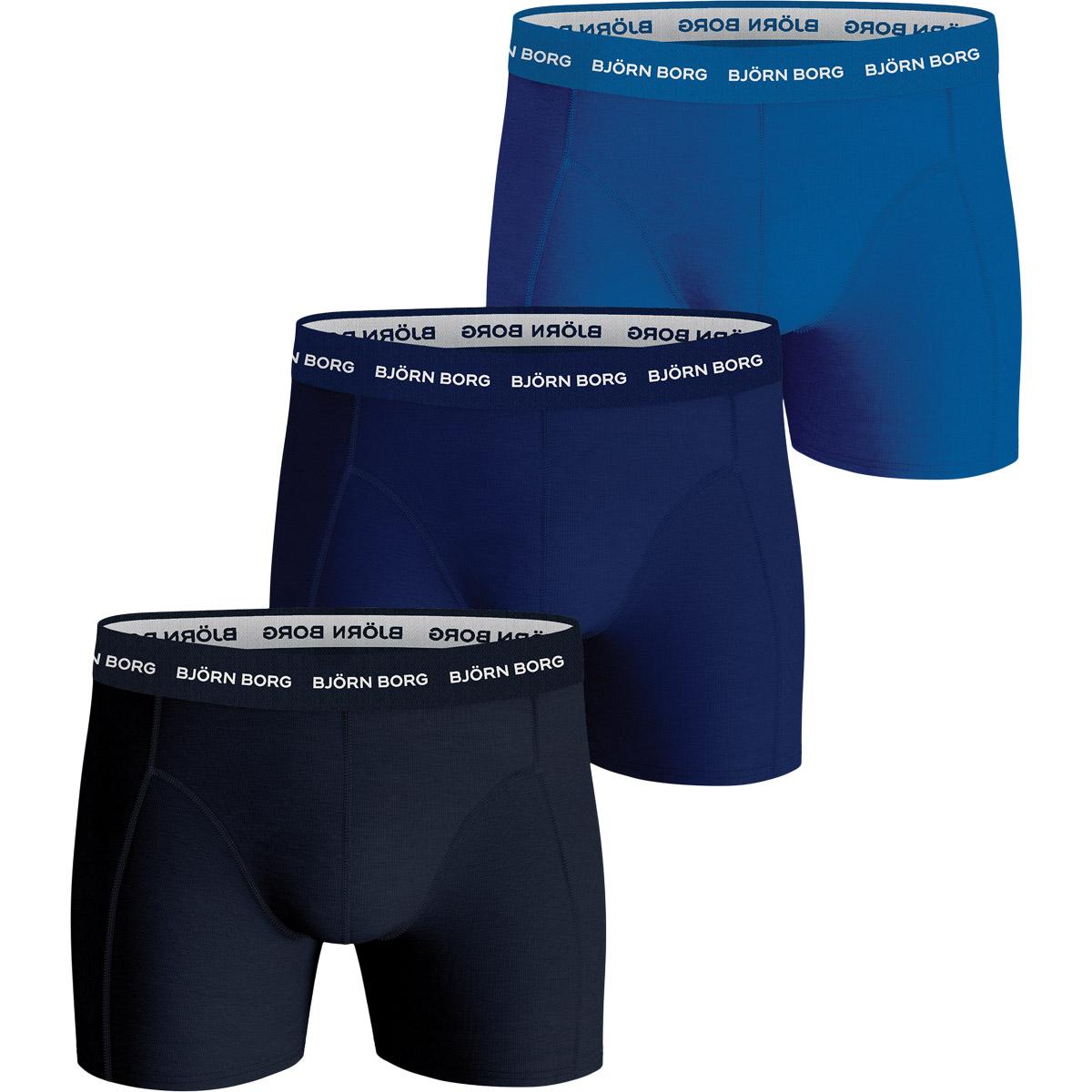 Björn Borg 3-Pack Cotton Stretch Boxershorts Herre Blue
