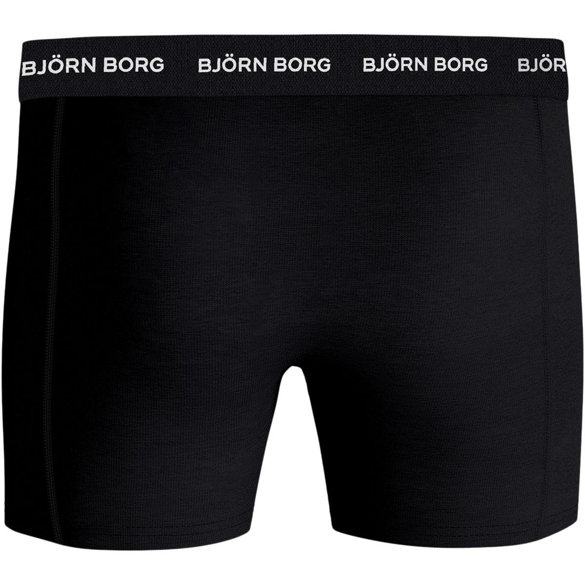 Björn Borg 3-Pack Cotton Stretch Boxershorts Herre Black/Green