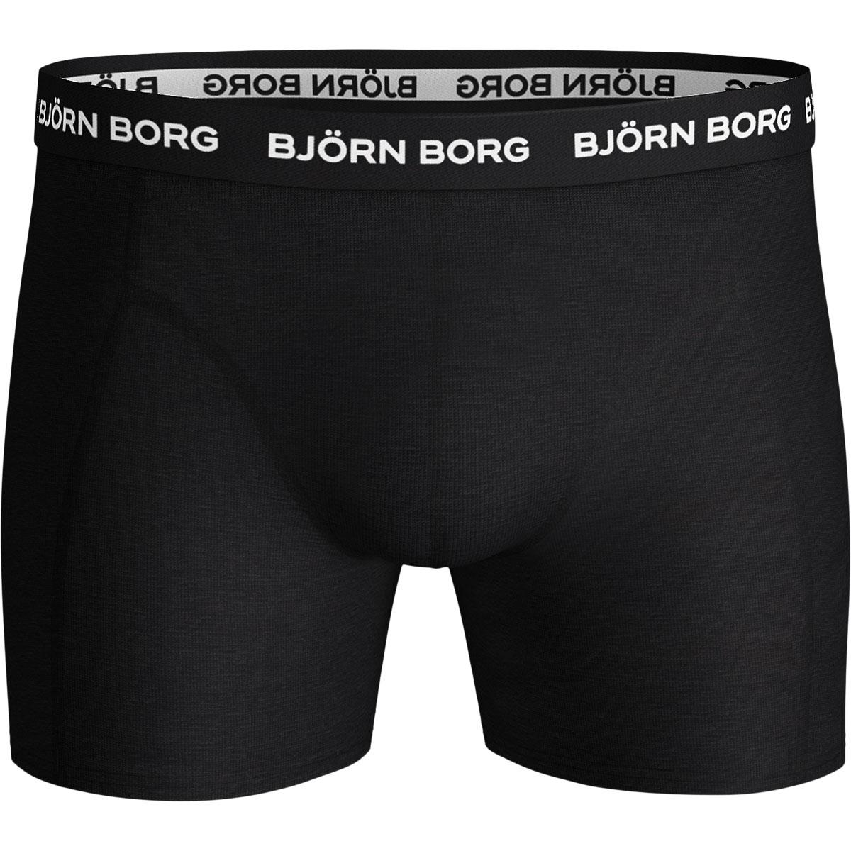 Björn Borg 3-Pack Cotton Stretch Boxershorts Herre Grey/Black