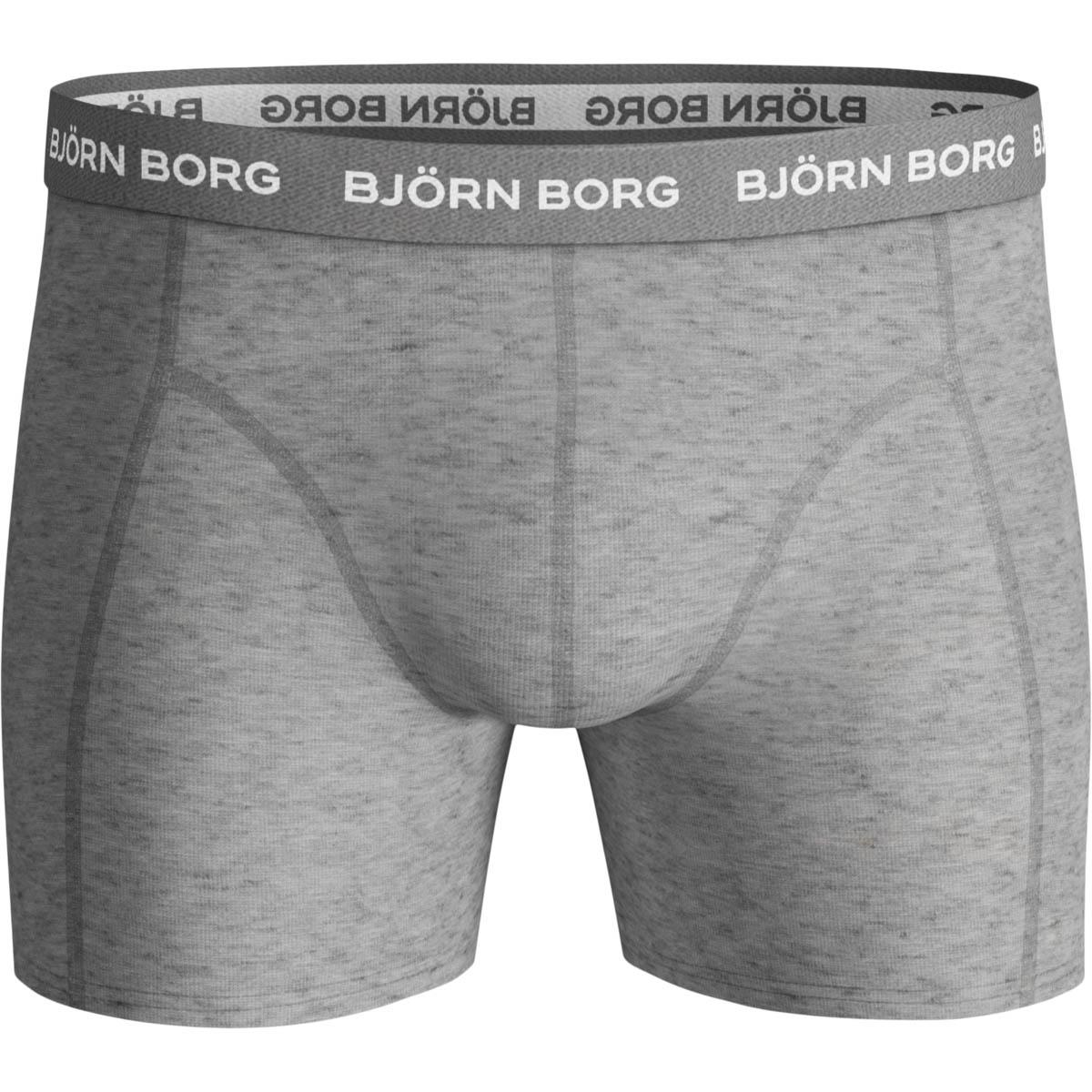 Björn Borg 3-Pack Cotton Stretch Boxershorts Herre Grey/Black