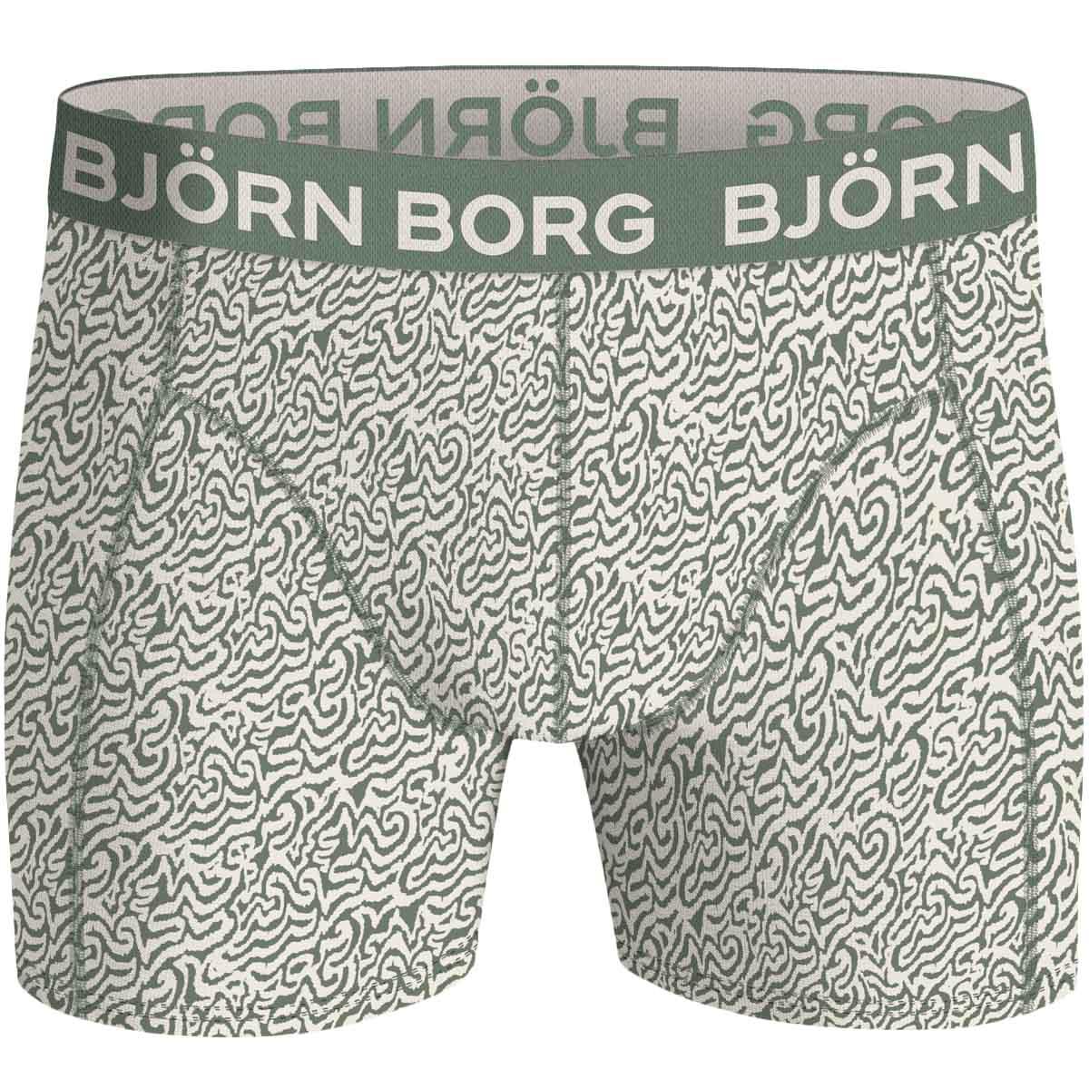 Björn Borg 3-Pack Cotton Stretch Boxershorts Herre Green