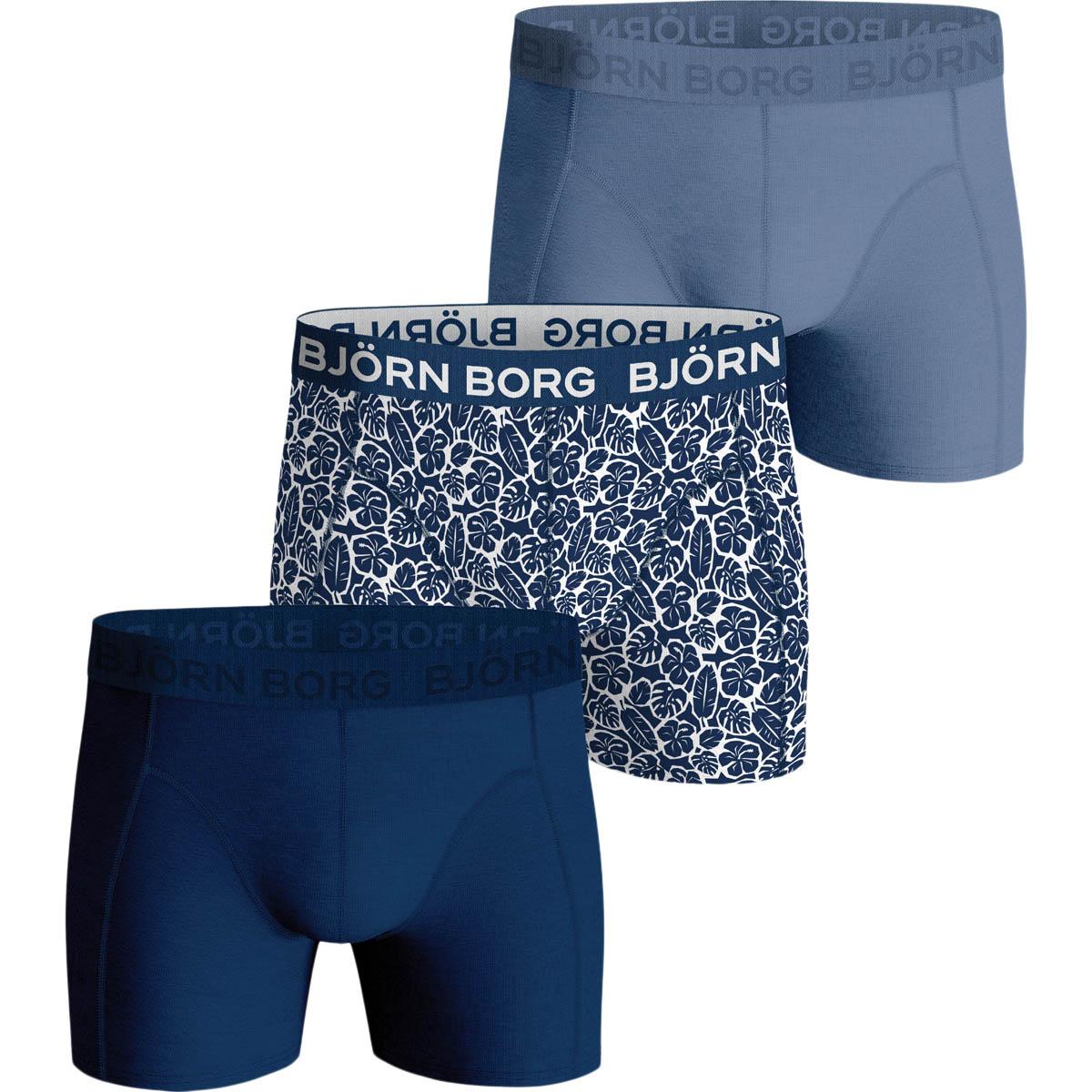 Björn Borg 3-Pack Cotton Stretch Boxershorts Herre Blue